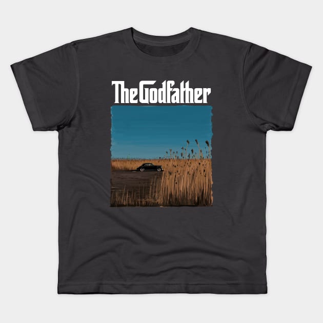 The Godfather Illustration with title / take the cannoli! Kids T-Shirt by burrotees